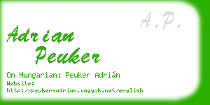 adrian peuker business card